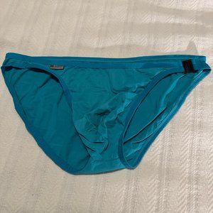 Men's blue underwear with side clips
